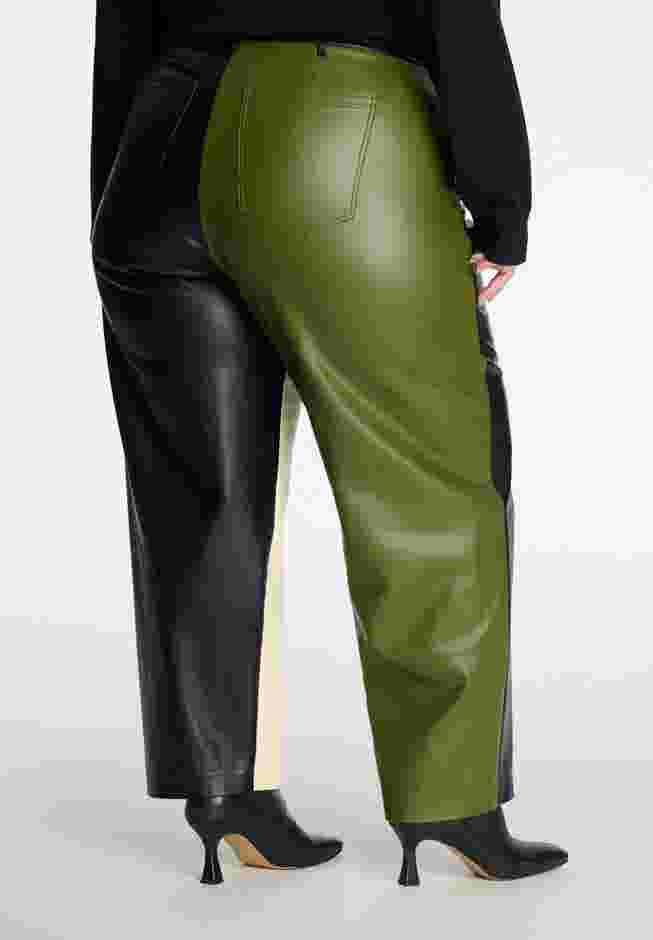 Colorblocked Faux Leather Pant image number 2