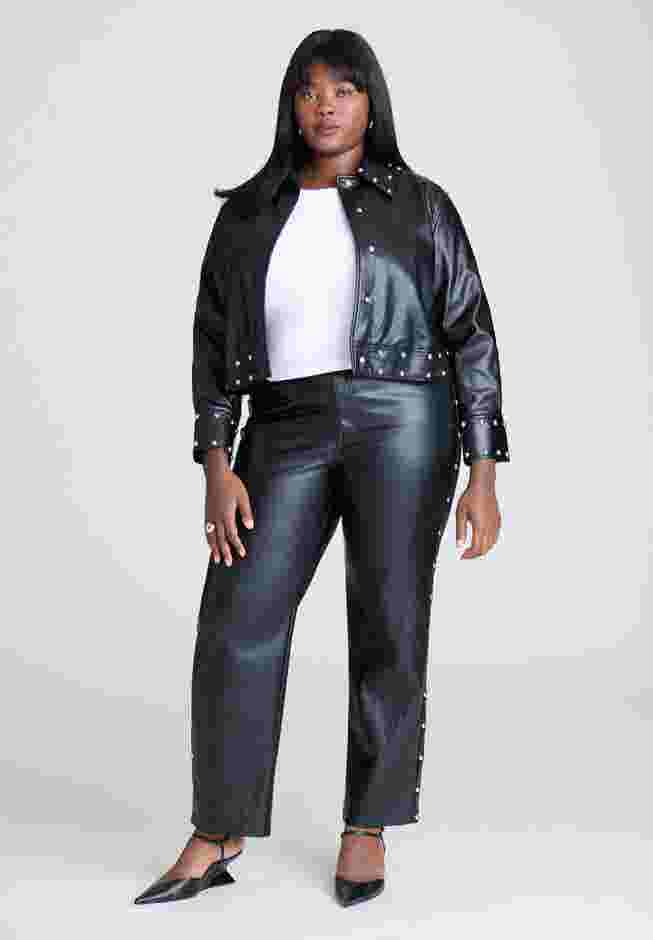 Studded Faux Leather Pant image number 0