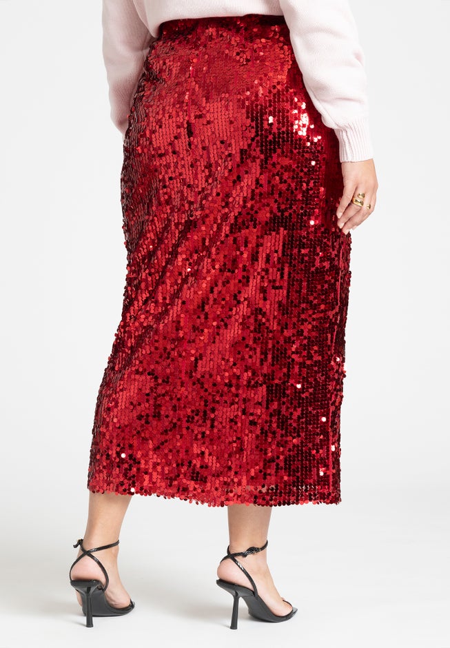Sequin Column Midi Skirt image number 2