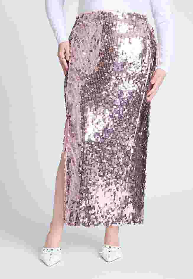 Sequin Column Midi Skirt image number 1