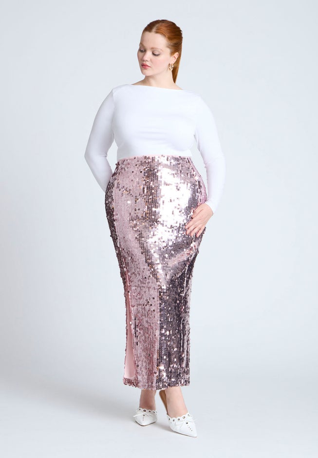 Sequin Column Midi Skirt image number 0
