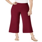 Everyday Stretch Knit Wide Leg Crop Pant image number null