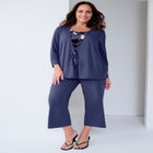 Everyday Stretch Knit Wide Leg Crop Pant image number null