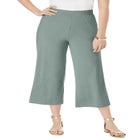 Everyday Stretch Knit Wide Leg Crop Pant image number null