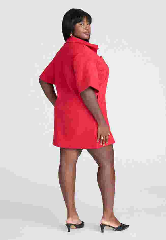 Faux Suede Mini Shirt Dress image number 2