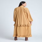 Ruffle Oversized Trapeze Maxi Dress image number null