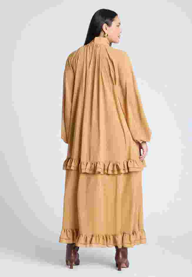 Ruffle Oversized Trapeze Maxi Dress image number 1