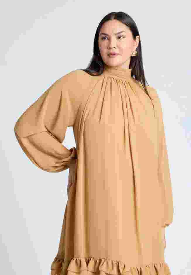 Ruffle Oversized Trapeze Maxi Dress image number 2