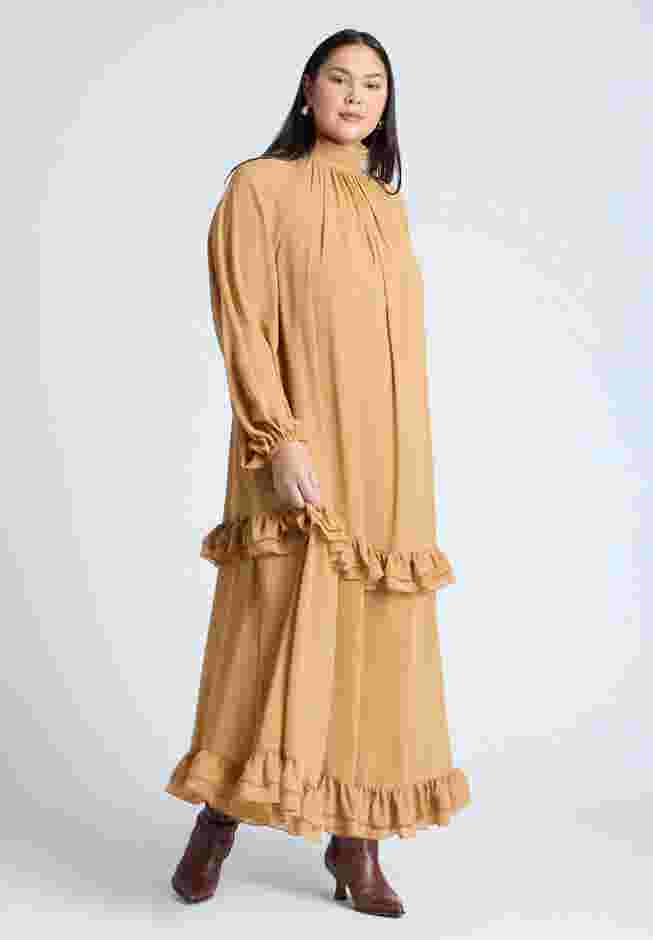 Ruffle Oversized Trapeze Maxi Dress image number 0
