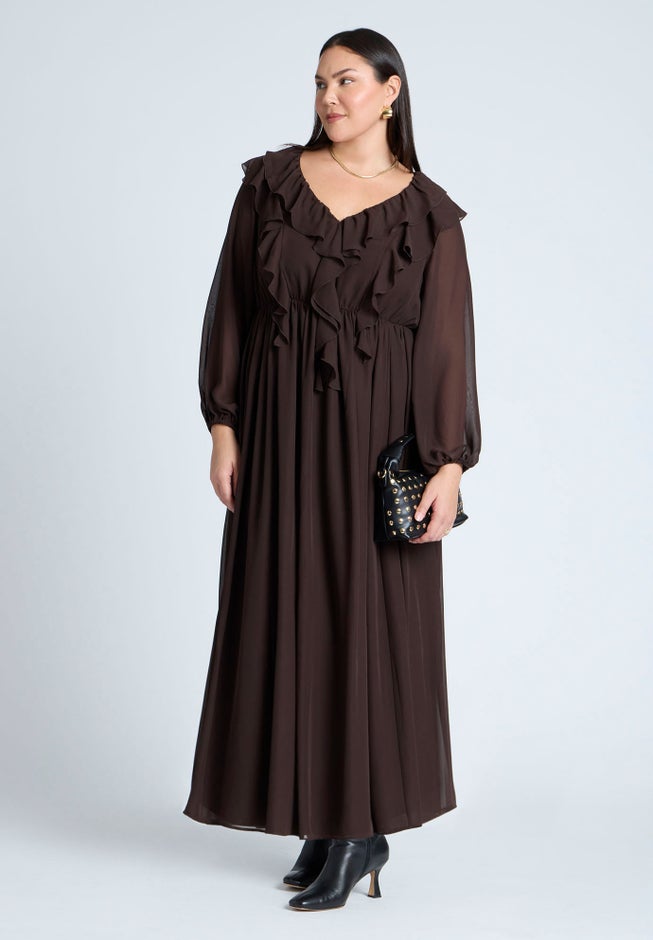 Cascade Ruffles Maxi Dress image number 1