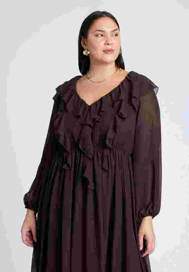 Cascade Ruffles Maxi Dress image number 3