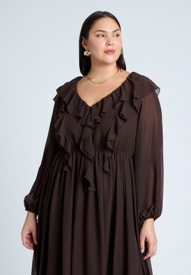 Cascade Ruffles Maxi Dress image number 3