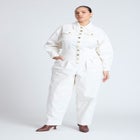 Gold Hardware Denim Jumpsuit image number null