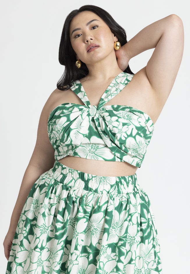 Split Strap Crop Top image number null
