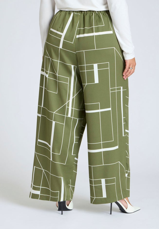 Pull On Printed Wide Leg Pant image number 2
