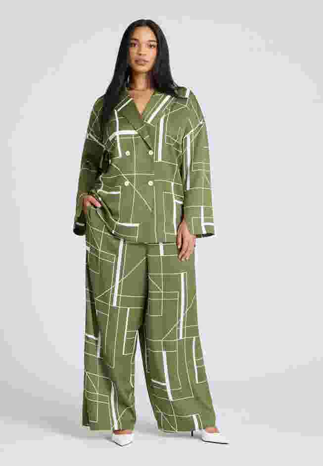 Pull On Printed Wide Leg Pant image number 0