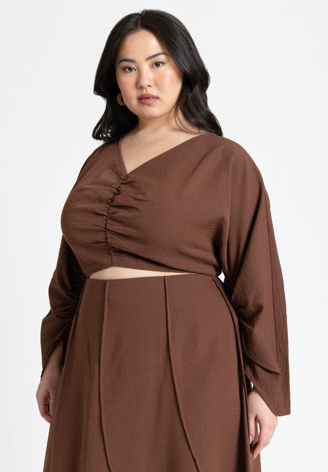 Shirred Dolman Top image number 1
