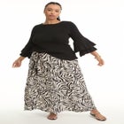 Ruffled Long-Sleeve Sweater image number null