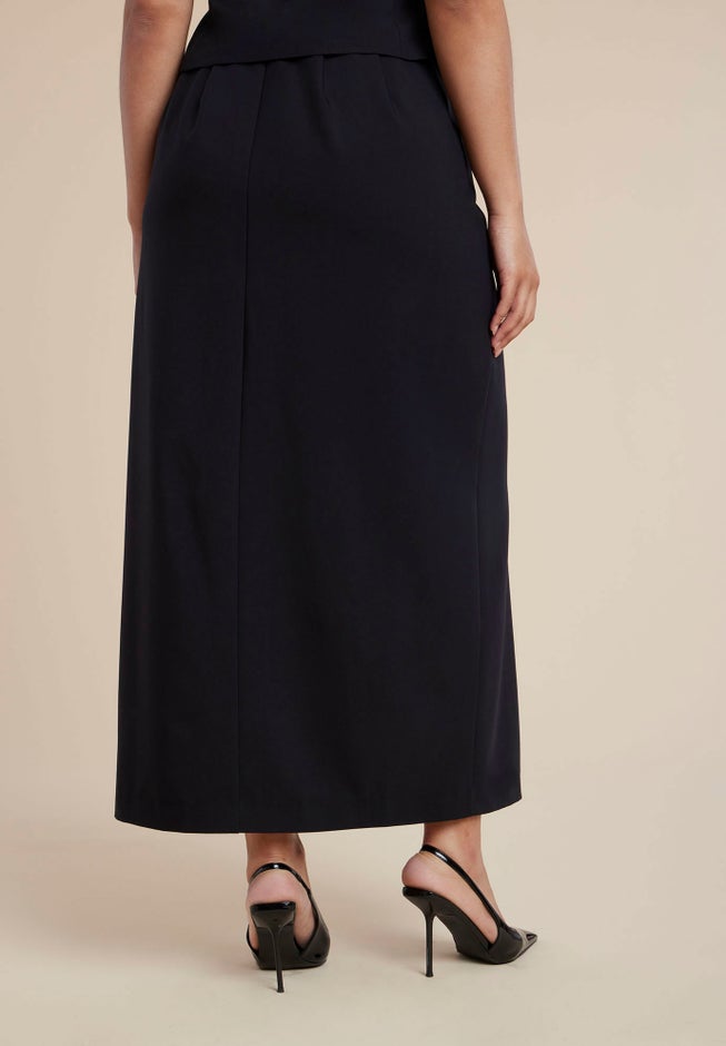 Buttoned Maxi Column Skirt image number 1