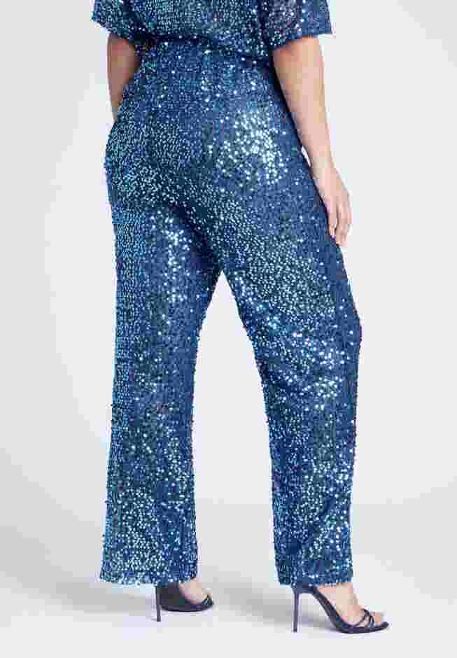 Sequin Open Mesh Straight Leg Pant image number 3