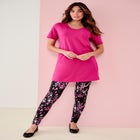 Plus Size Ultimate Cotton V-Neck Short Sleeve Tunic image number null