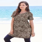 Plus Size Ultimate Cotton V-Neck Short Sleeve Tunic image number null