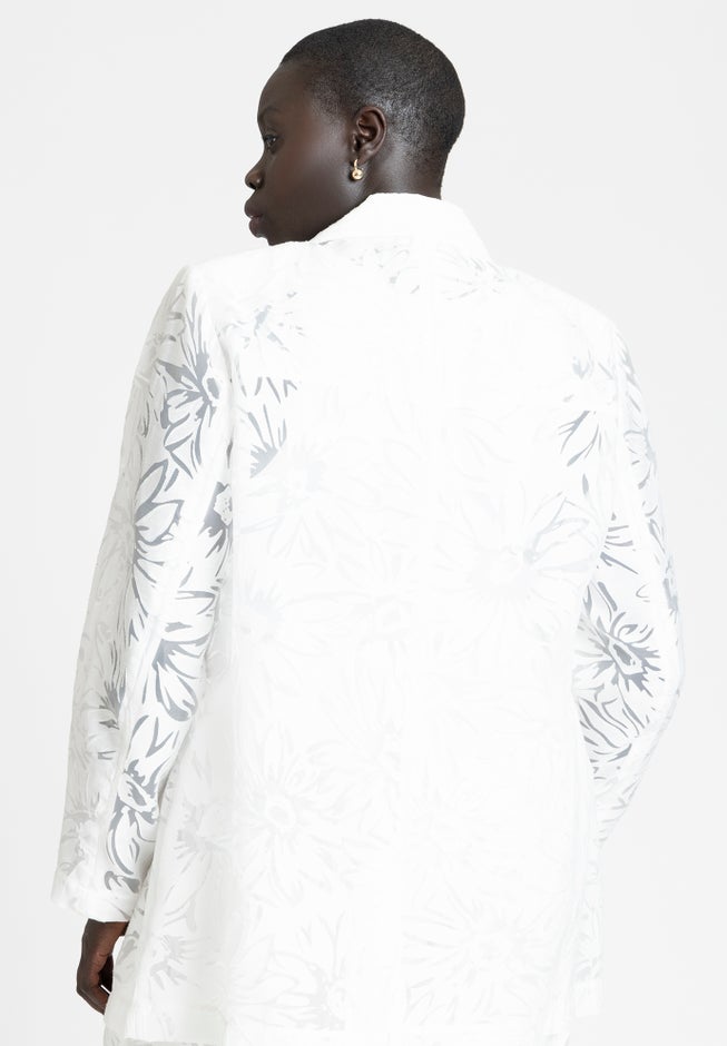 Burnout Oversized Blazer image number null