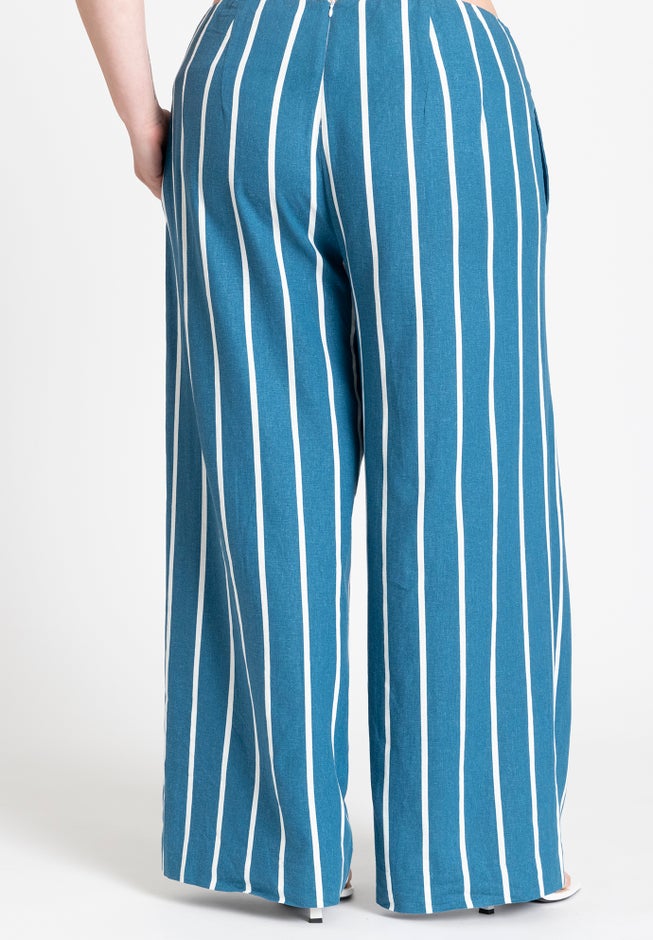 Striped Linen Pant image number null