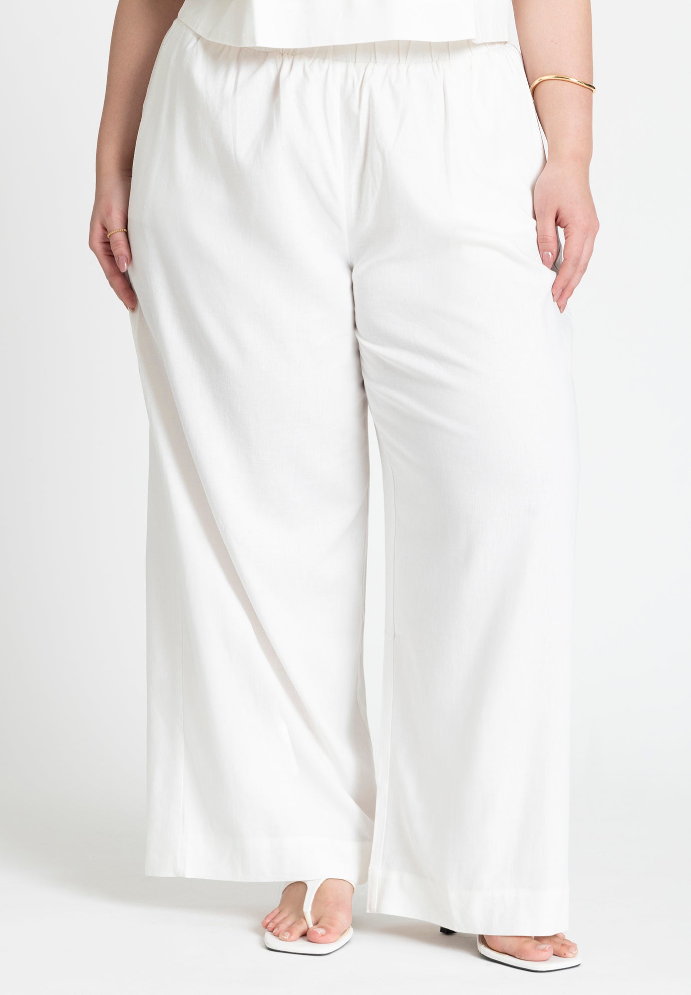Easy Wide Leg Linen Pant image number 1