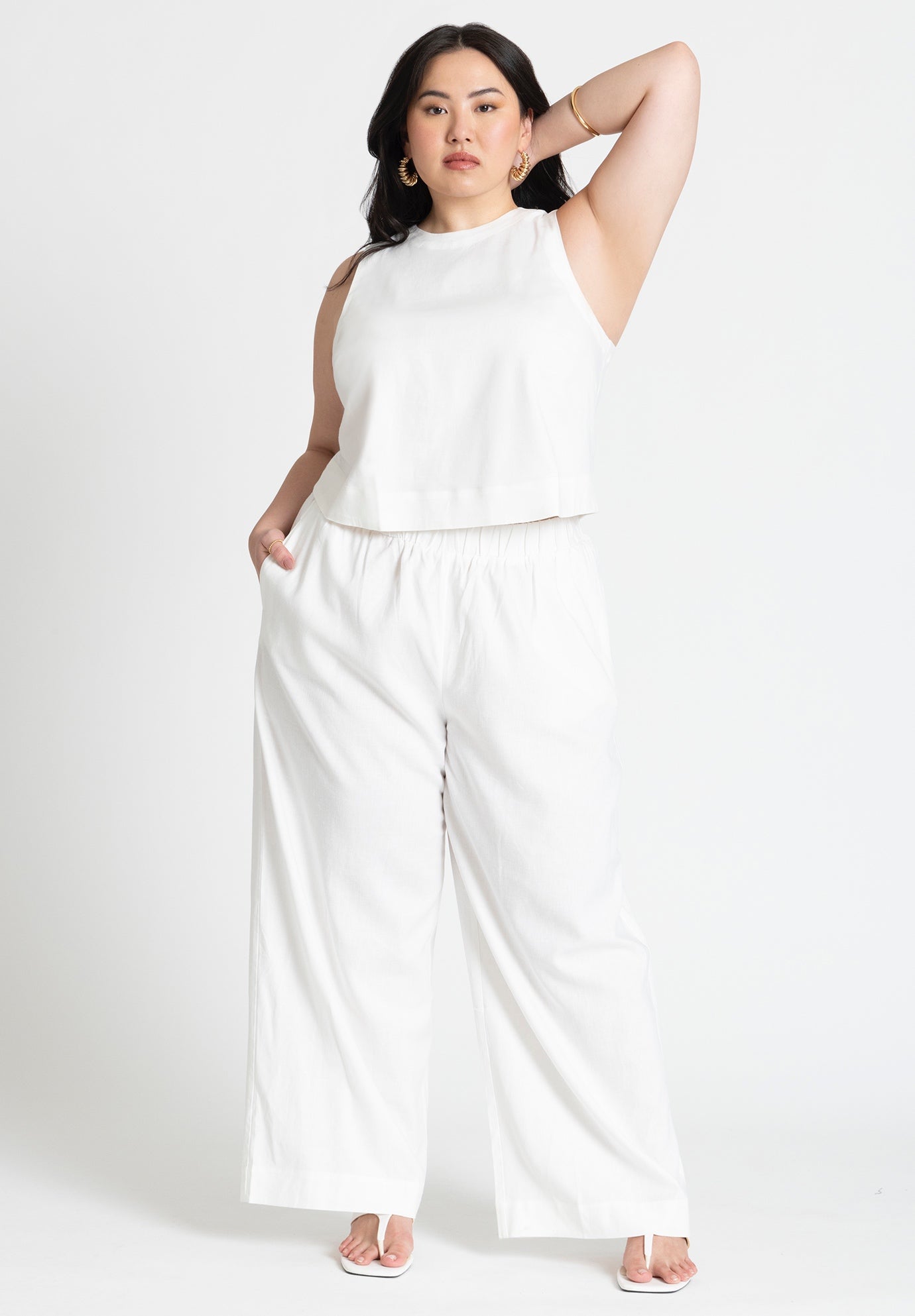 Easy Wide Leg Linen Pant image number 0