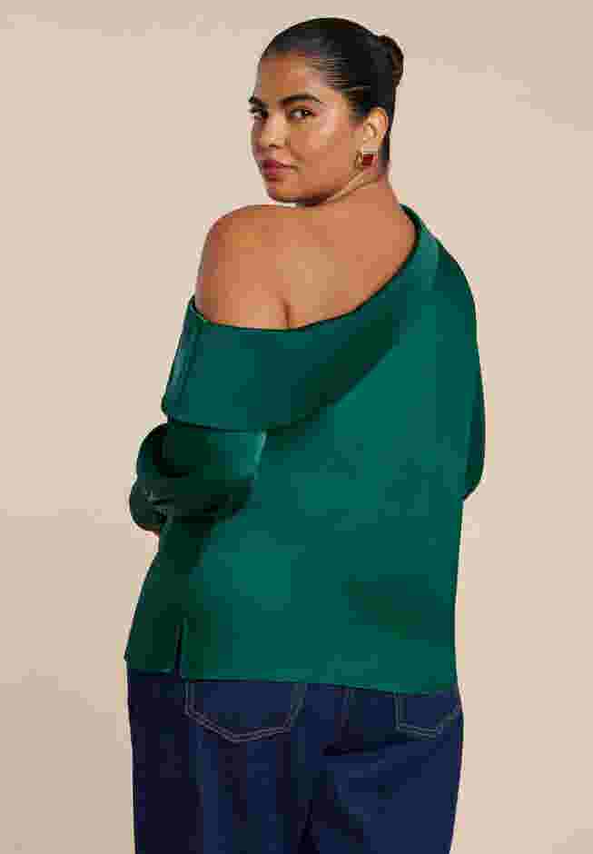 Asym Foldover Blouse image number 1