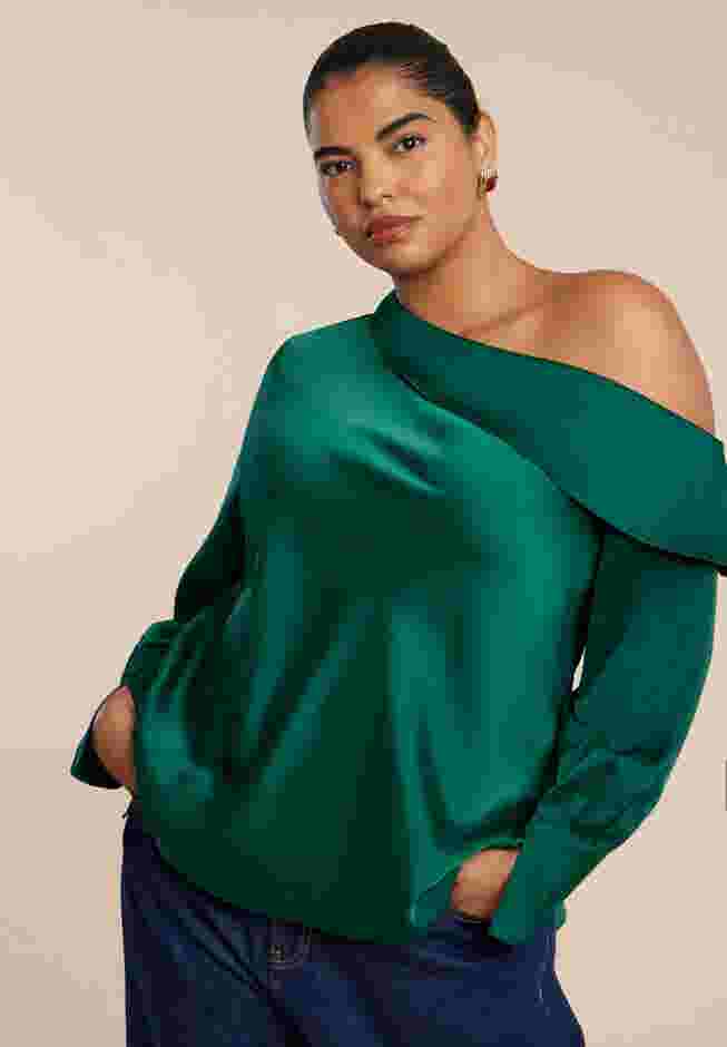 Asym Foldover Blouse image number 0
