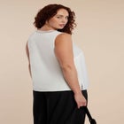 V-Neck Blouse With Chiffon Trim image number null