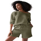 Fleece Shorts With Drawstring Waist image number null