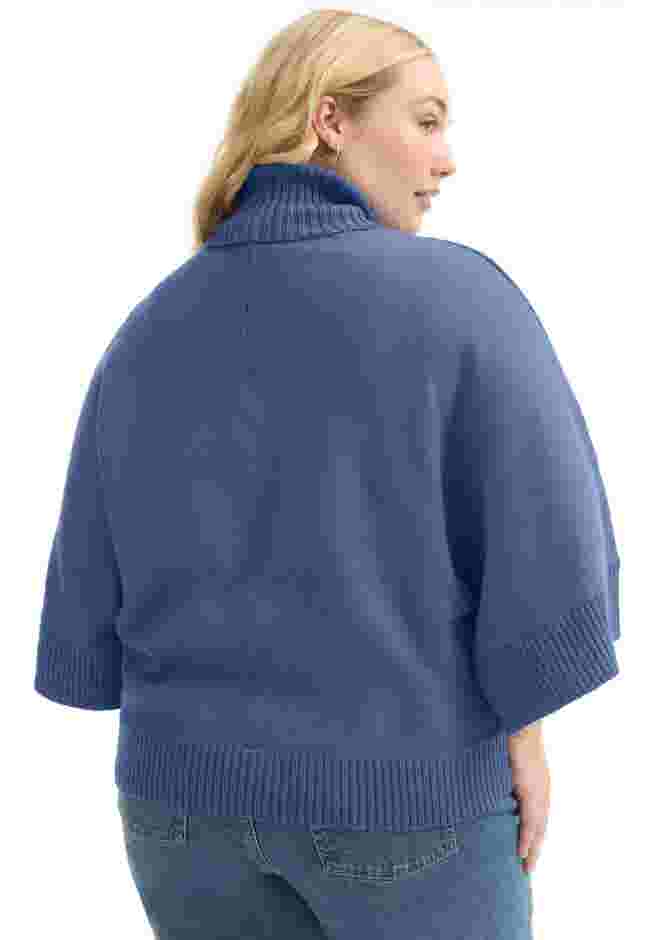 Wide-Sleeve Turtleneck Sweater image number 1