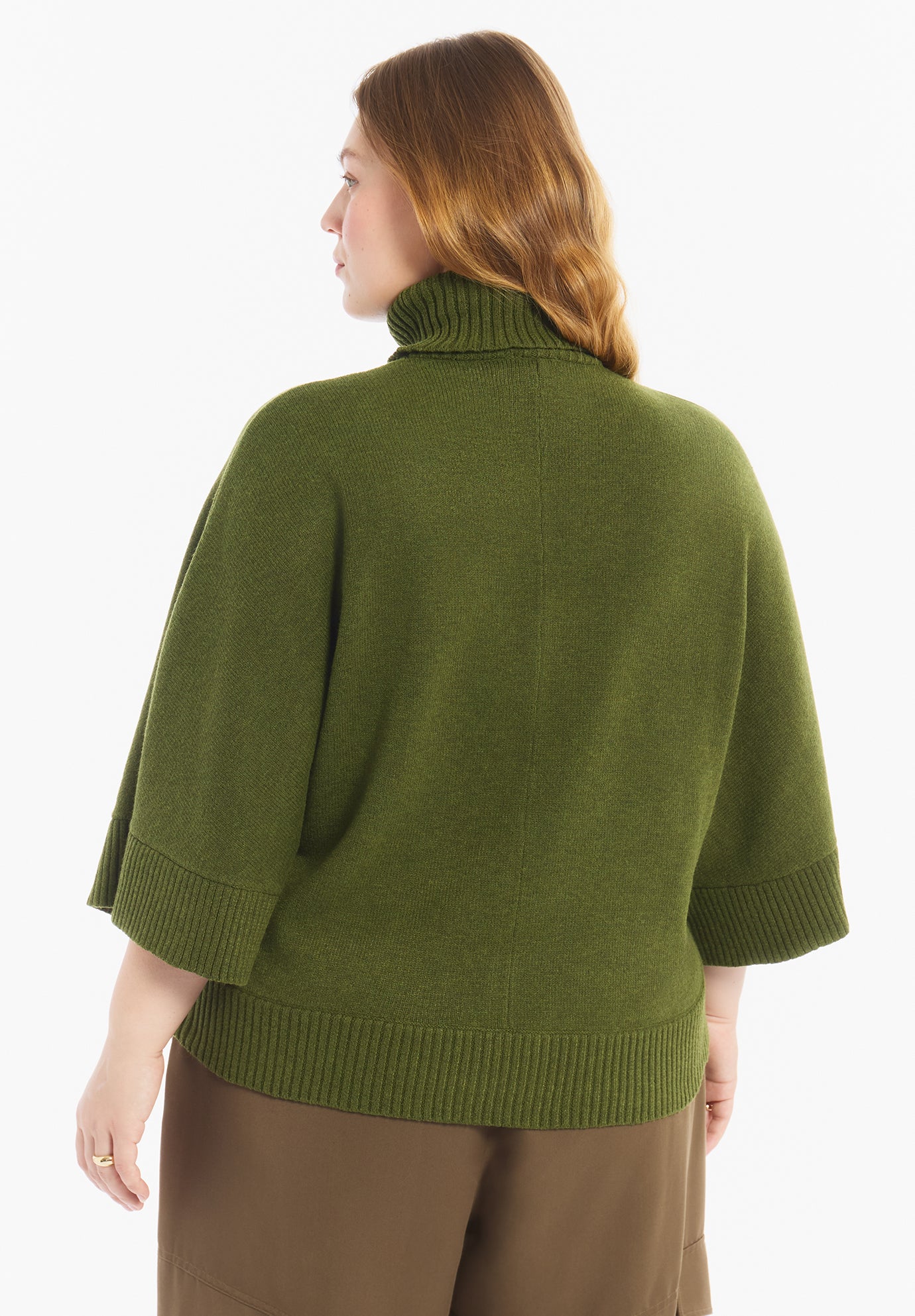Wide-Sleeve Turtleneck Sweater image number 2