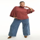 Wide-Sleeve Turtleneck Sweater image number null