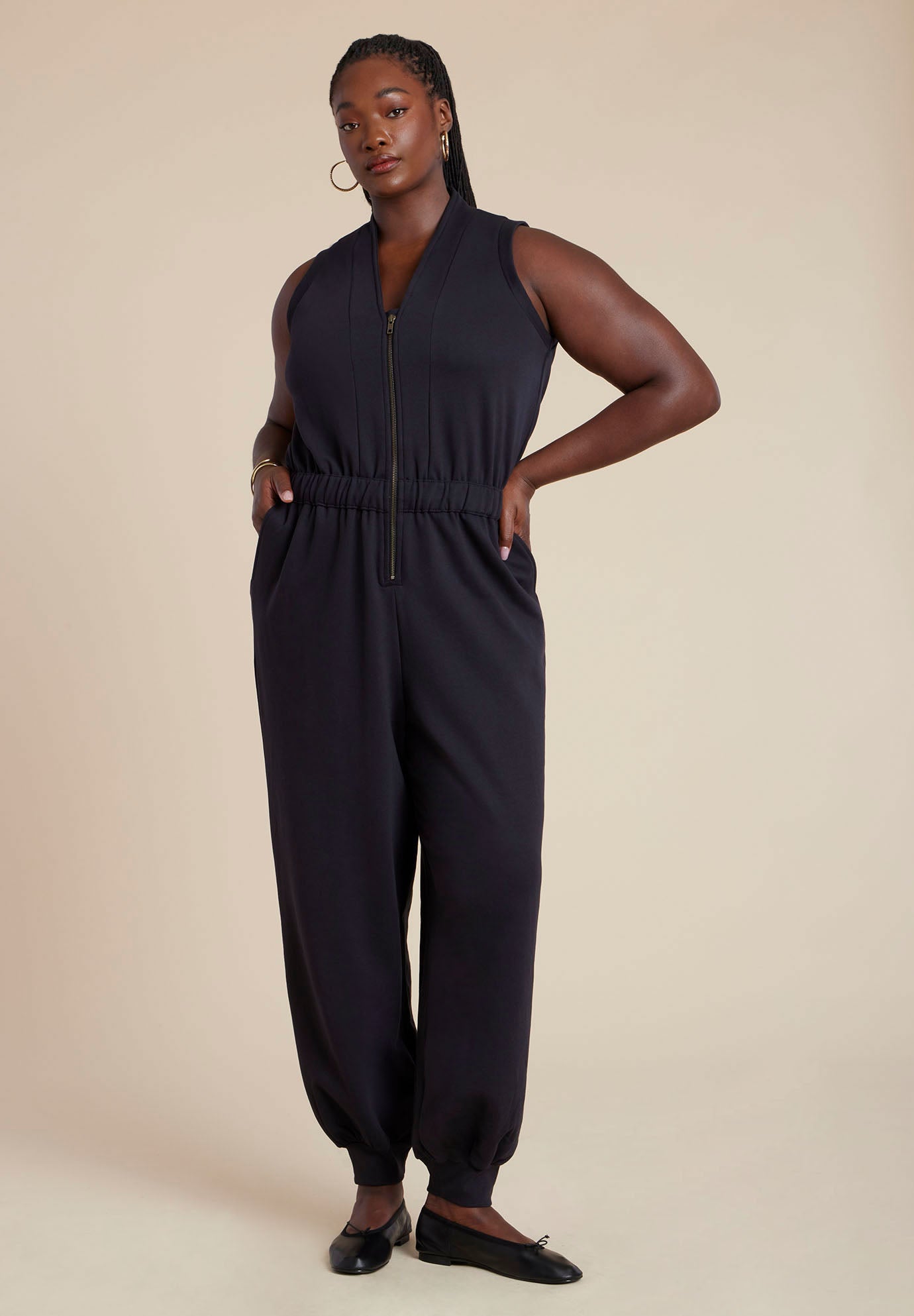  Sleeveless Knit Jumpsuit image number 3
