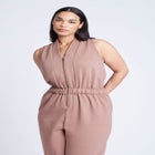  Sleeveless Knit Jumpsuit image number null