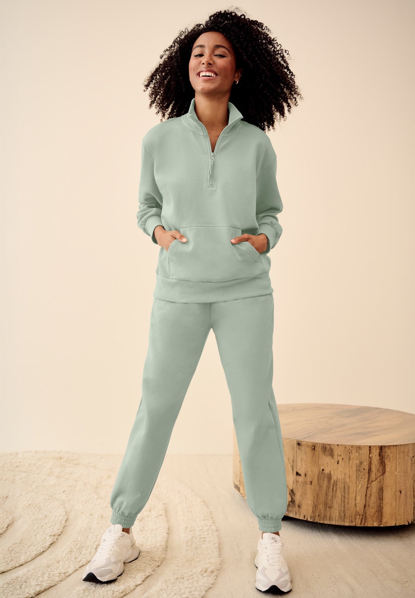 Drawstring Waist Fleece Sweatpants image number 0
