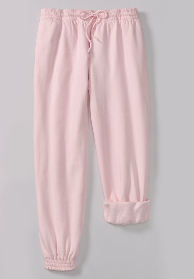Drawstring Waist Fleece Sweatpants image number 1