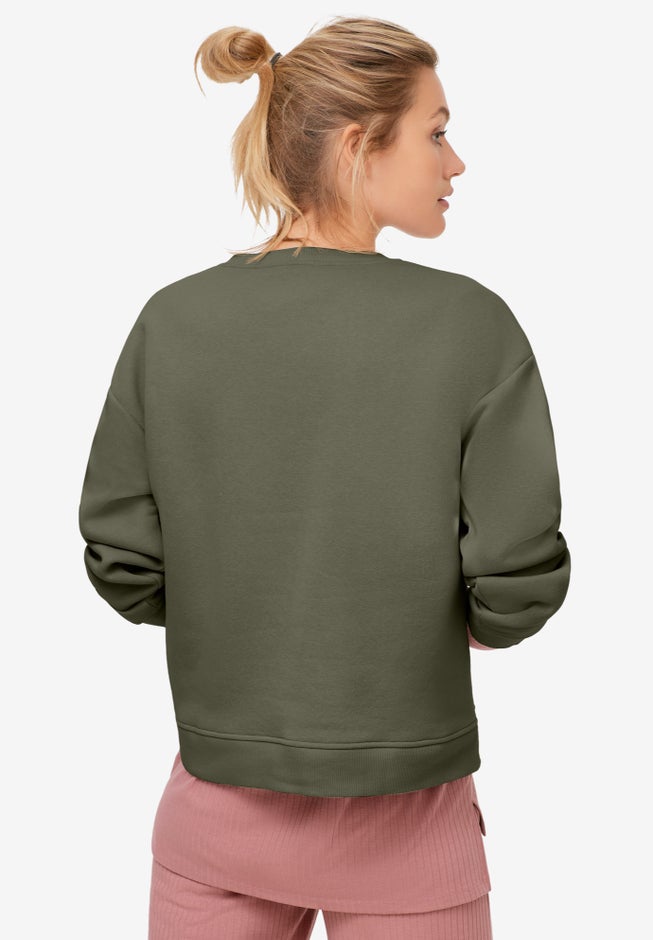 Boxy Fleece Sweatshirt image number 1