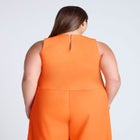 Linen-Blend Boxy Scoop Neck Crop Tank image number null