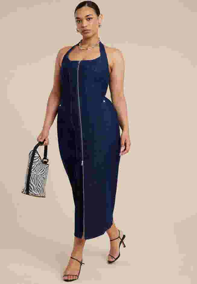 Denim Corset Dress image number 1