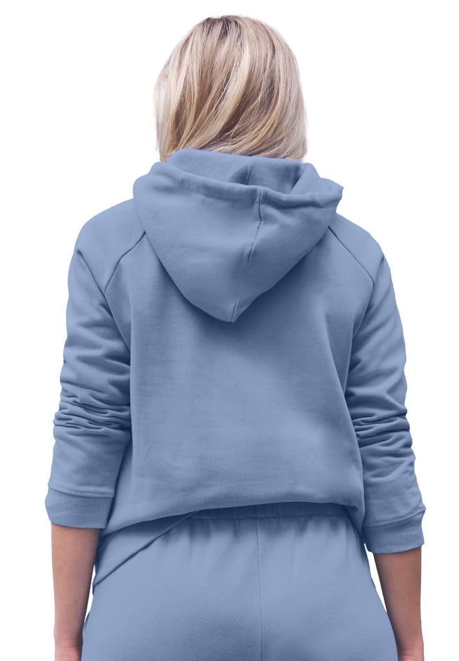 Hooded Fleece Boxy Sweatshirt image number 1