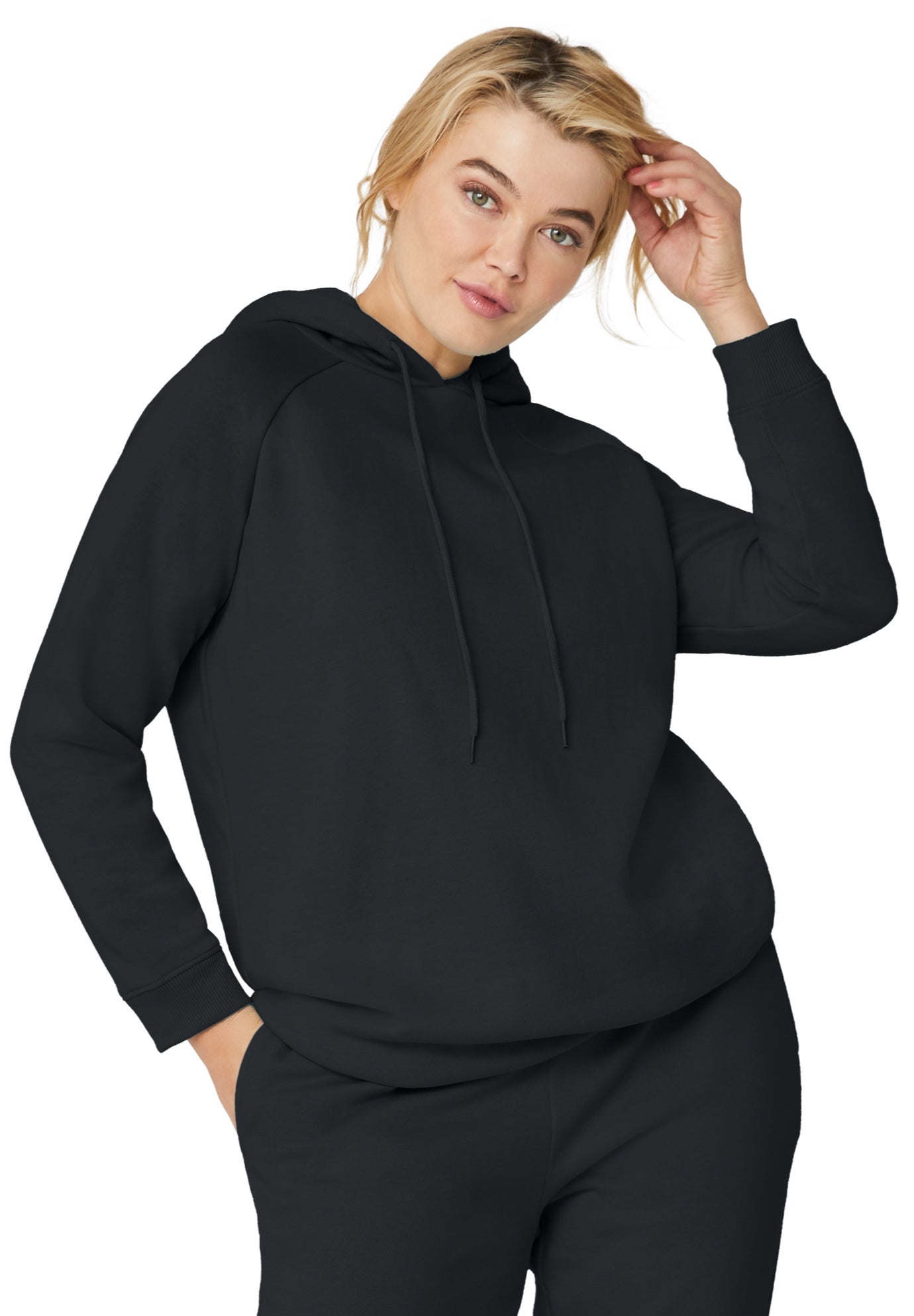 Hooded Fleece Boxy Sweatshirt image number 0