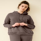Hooded Fleece Boxy Sweatshirt image number null