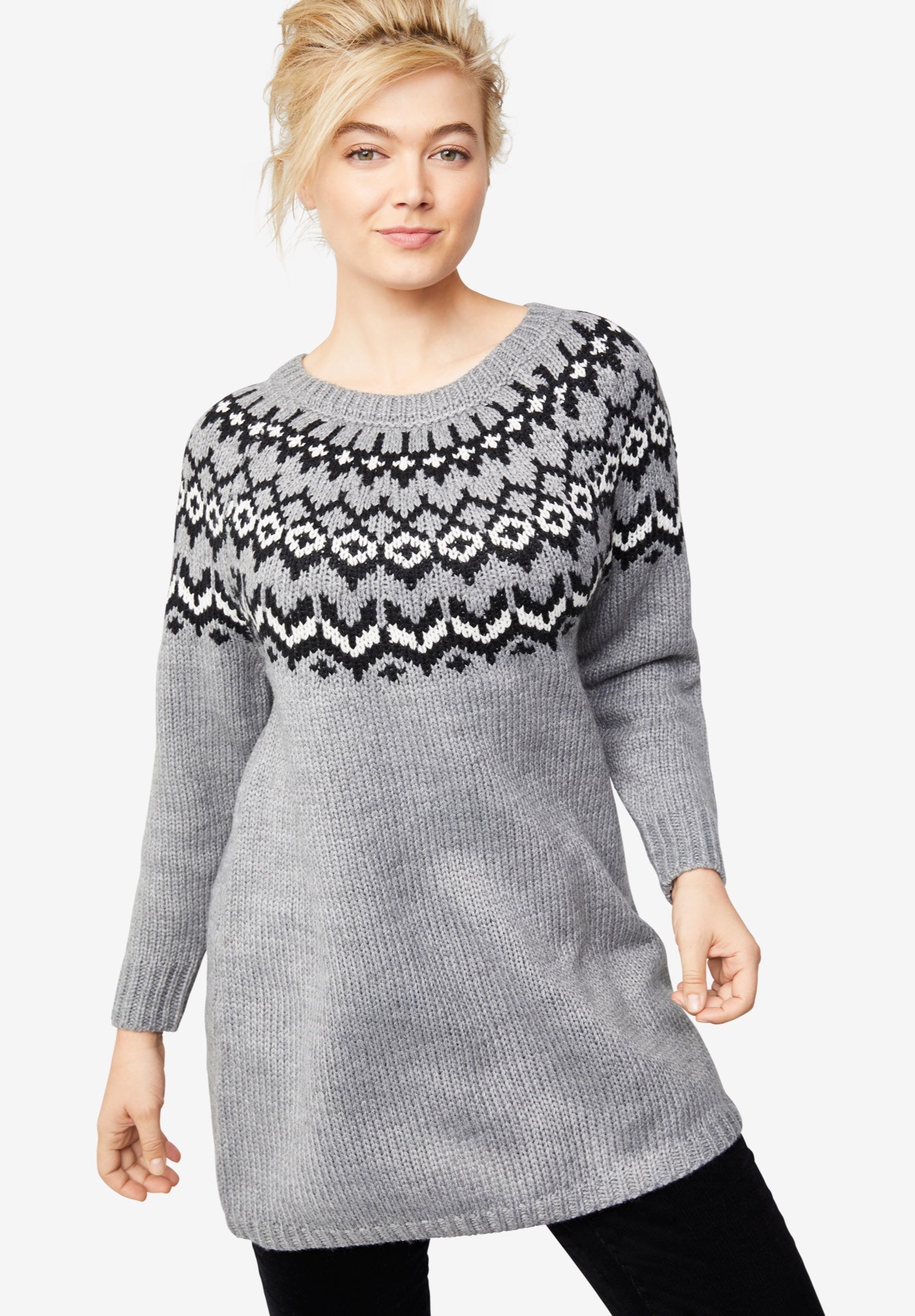 Fair Isle Sweater Tunic image number 1