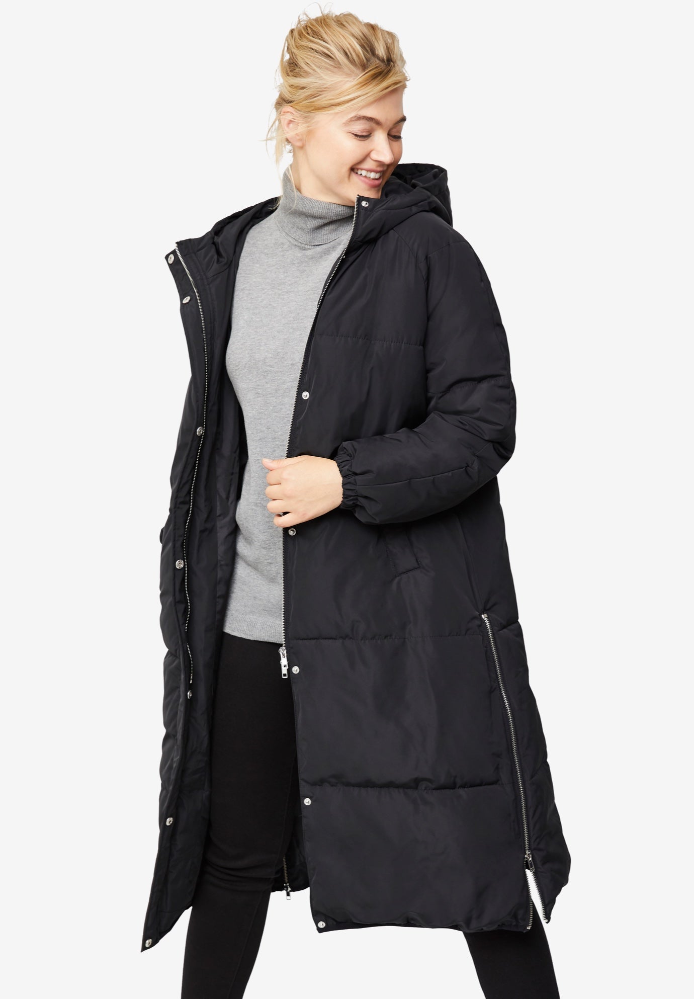 Maxi Side-Zip Puffer image number 4