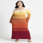Crochet Multicolor Maxi Dress image number null